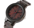 Wood Watches Men's Quartz Wrist Watch Bamboo Wristwatch-Black