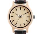 Minimalist Watch Simple Casual Wooden Watch Bamboo Wristwatch Bracelet-Brown 5