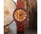 Women's Watch Simple Wristwatch Bamboo Wristwatch Bracelet-Brown 2