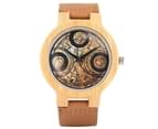 Casual Wooden Watch Women Sport Wristwatch Bamboo Wristwatch Bracelet -Brown 1