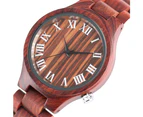 Women's Watch Simple Wristwatch Bamboo Wristwatch Bracelet-Brown