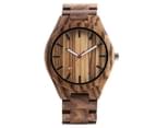 Men Wooden Watch Hot Quartz Wrist Watches Strap Clock Bamboo Wristwatch-Brown 1