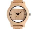 Wooden Watch Modern Men Bamboo Quartz Wristwatch Bamboo Wristwatch-Beige 5