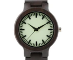 Mens Wood Watch Wooden Band Quartz Watches Creative Bamboo Wristwatch-Green