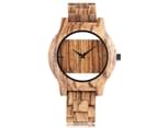 Wooden Watch Modern Men Bamboo Quartz Wristwatch Bamboo Wristwatch-Brown 1