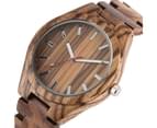 Men Wooden Watch Hot Quartz Wrist Watches Strap Clock Bamboo Wristwatch-Brown 4