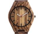 Men Wooden Watch Hot Quartz Wrist Watches Strap Clock Bamboo Wristwatch-Brown 5