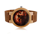 Wooden Watch Wood Bamboo Wrist Watch Steampunk Watch-Brown