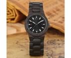 Wood Watch Wood Wristwatch for Men Women Casual Business Wooden Quartz Watch-Black 2
