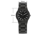 Wood Watch Wood Wristwatch for Men Women Casual Business Wooden Quartz Watch-Black 3