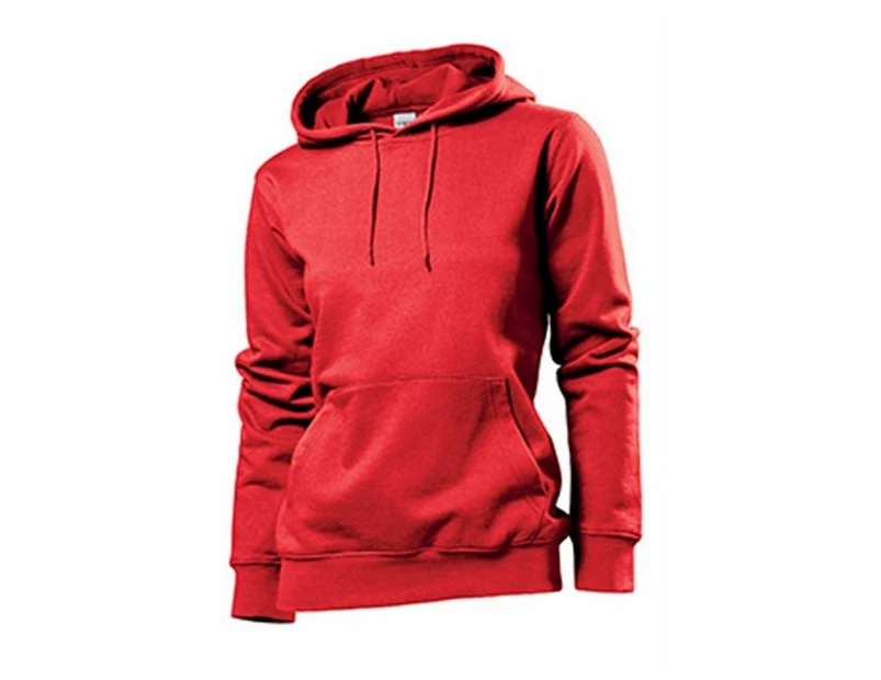 Stedman Womens Hooded Sweat (Scarlet Red) - AB288