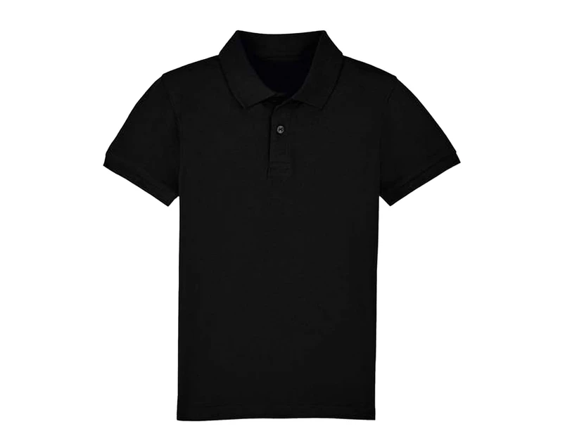 Casual Classic Childrens/Kids Polo (Black) - AB253