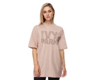Ivy Park Women's Dots Logo Fitted Tee - Shade Grey