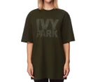 Ivy Park Women's Dots Logo Fitted Tee / T-Shirt / Tshirt - Pine