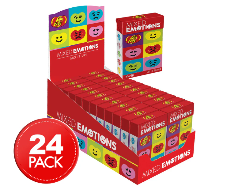 24 x Jelly Belly Mixed Emotions Jelly Beans Flip Top Box 35g