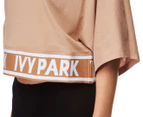Ivy Park Women's Logo Boxy Crop Tee - Sand