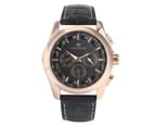 Mens Watch Sport Analog Leather Watch Mechanical Hand Winding Wristwatch Watch Gift for Men-Black 1