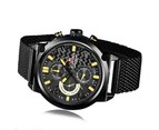 Naviforce Men's Watch Analog Men's Quartz Date Clock Military Wrist Watch Gift for Men-Yellow