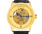 FORSINING Watch Golden Men Automatic Business Wristwatch Gift Watch for Men-Gold