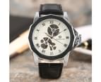 FORSINING Men's Watch Mens Skeleton Auto Mechanical Business Wrist Watch Gift Watch for Men-White 2