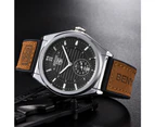 BENYAR Luxury Men's Watch Strap Business Men's Watches Quartz Clock-Black