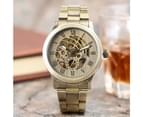 Mens Watch Luxury Self-winding Mechanical Roman Number Wrist Watch Watch for Men-Bronze 2
