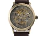 Mens Watch Luxury Self-winding Mechanical Roman Number Wrist Watch Watch for Men-Gold 5