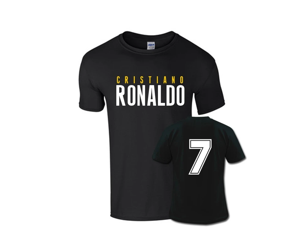 Cristiano Ronaldo Front Name T-shirt (black) - Kids