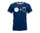 Beer and Football T-Shirt (Navy)