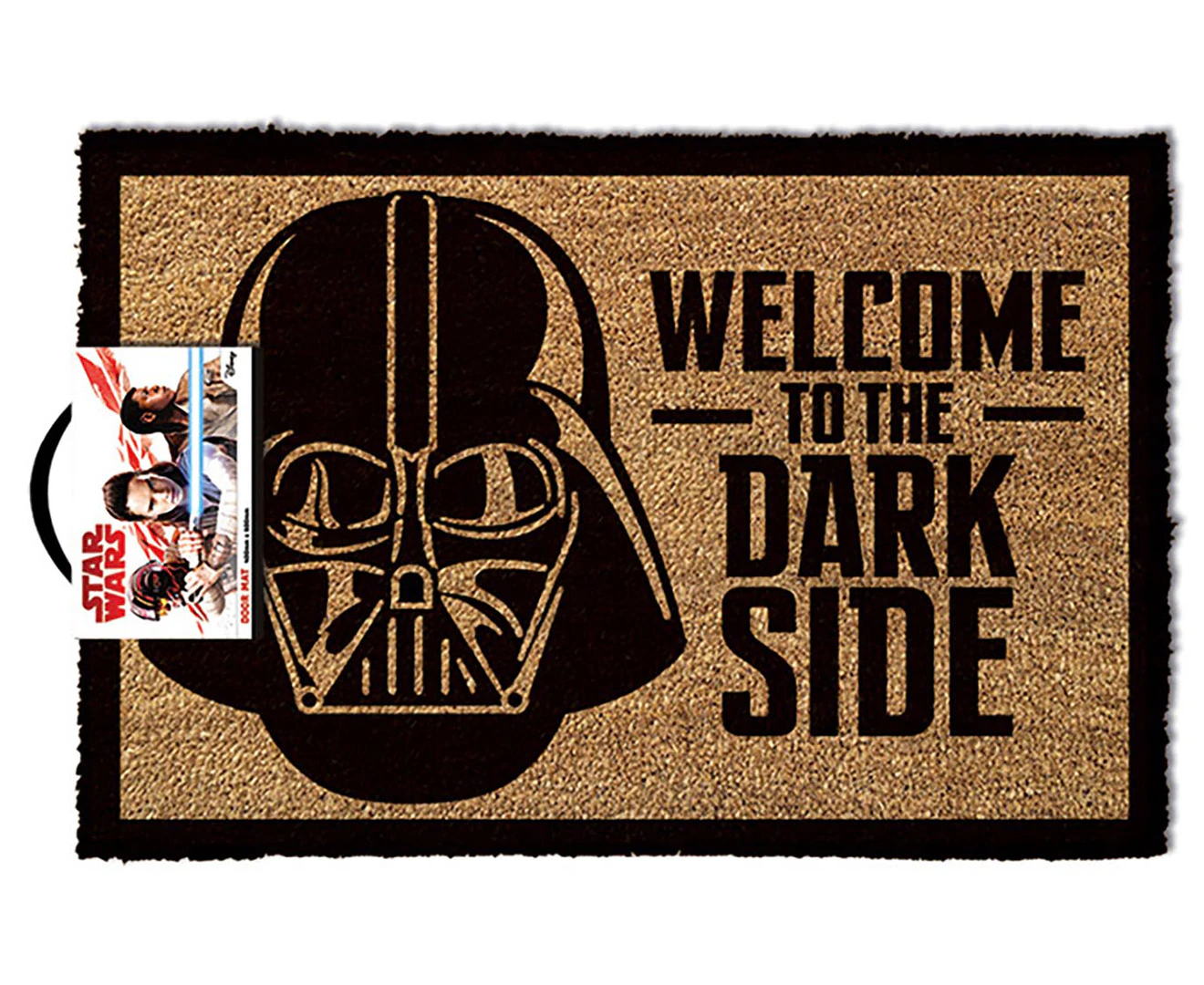 Star Wars 60x40cm 'Welcome to the Dark Side' Door Mat - Tan/Black