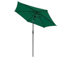 Yescom 2.4m Outdoor Patio Umbrella w/ Tilt Crank Sun Shade Parasol Beach Garden Green
