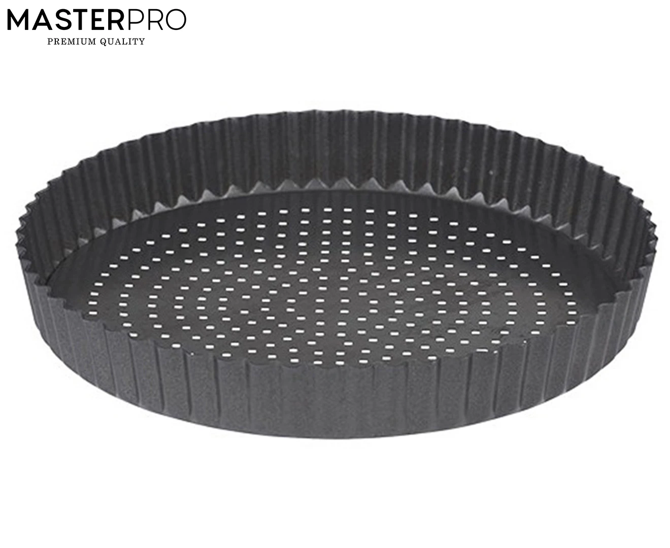 Master Pro Crispy Bake N/S Loose Base Round Flan/Quiche Tin 25x25x3.5cm