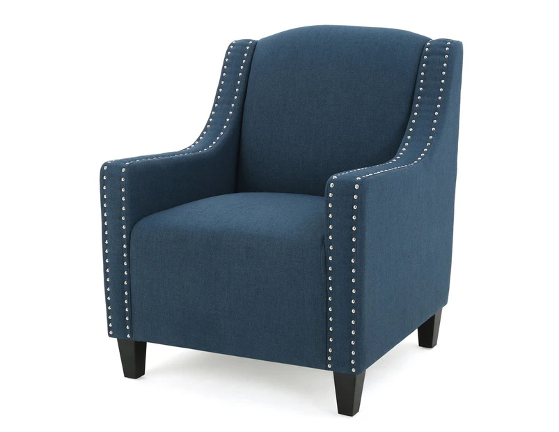 Camden Dark Blue Fabric Armchair