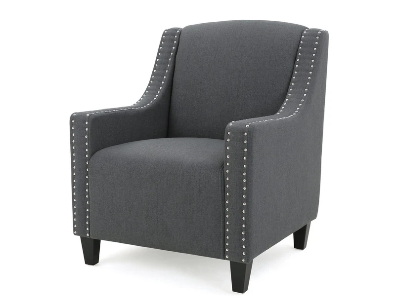 Camden Dark Grey Fabric Armchair