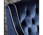 Milan Two Tone Tufted Cobalt New Velvet Armchair