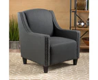 Camden Dark Grey Fabric Armchair