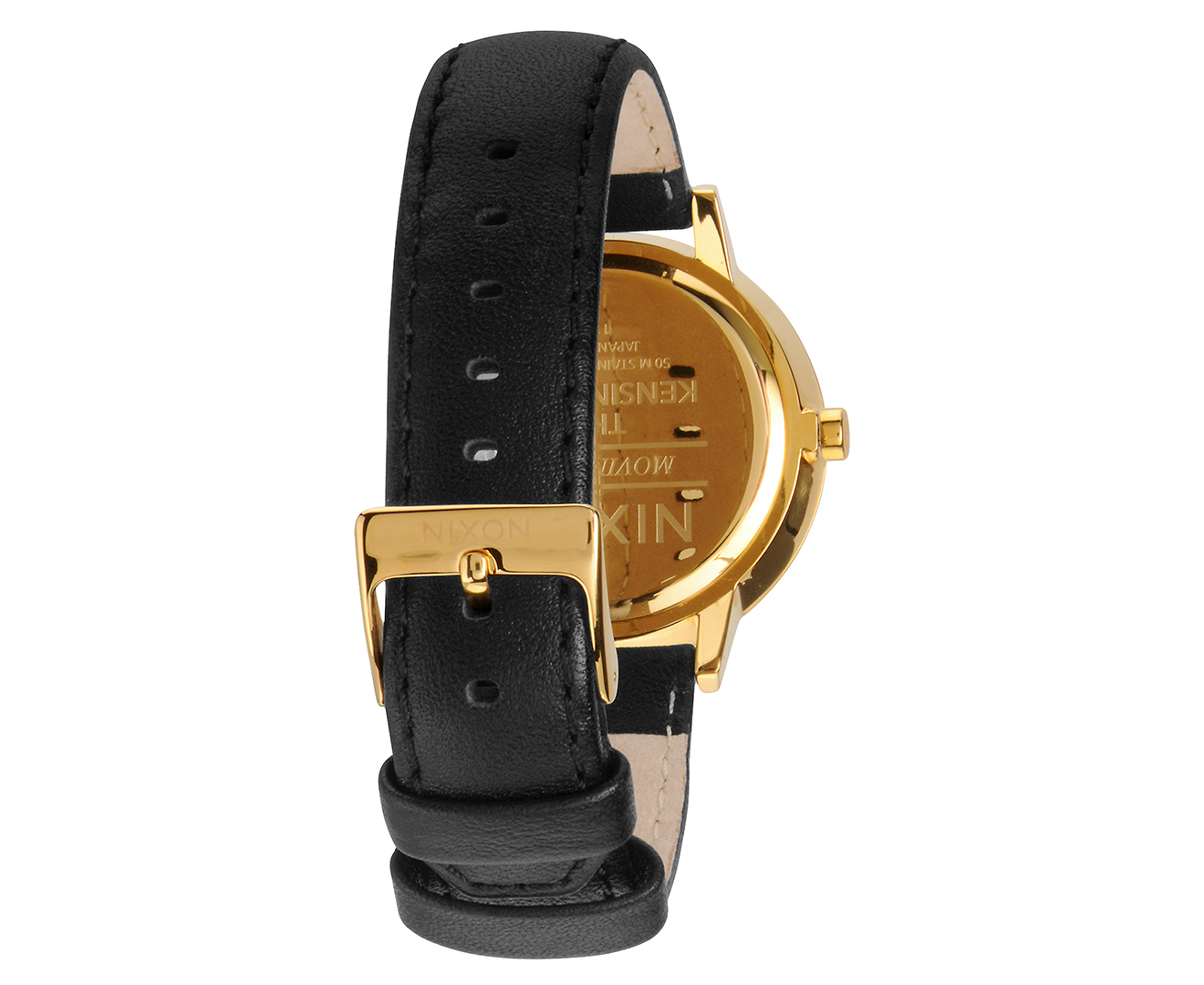 Kensington Leather Watch, Gold / Black