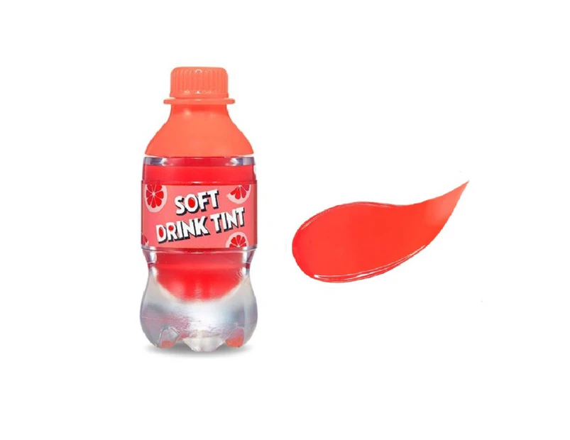 Etude House Soft Drink Soda Tint #OR201 Grapefruit Fantasy 4.6g Lip Gel Gloss Stain Limited Edition