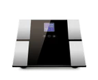 Black Digital Body Fat Scale Bathroom Scales Weight Gym Glass Water LCD Electronic