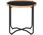 TANIX Side Table - Round - Black