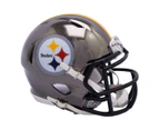 Riddell Mini Football Helmet - CHROME Pittsburgh Steelers - Black