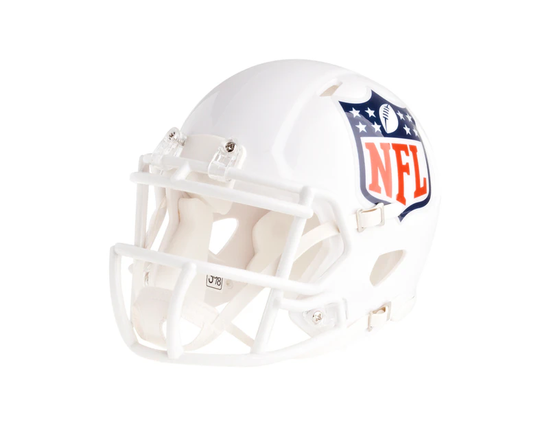 Riddell Mini Football Helmet - NFL Speed SHIELD LOGO - White