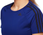 Adidas Women's Designed 2 Move 3-Stripes T-Shirt - Mystic Ink