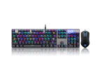 Motospeed CK888 NKRO RGB Backlight Mechanical Keyboard + Mouse Combination-Silver