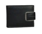 Eastern Counties Leather Andrew Tri-Fold Wallet (Black/Grey) - EL296