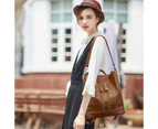 Outnice Women Backpack Purse PU Leather Fashion Travel Casual Detachable Covertible Ladies Shoulder Bag - Brown