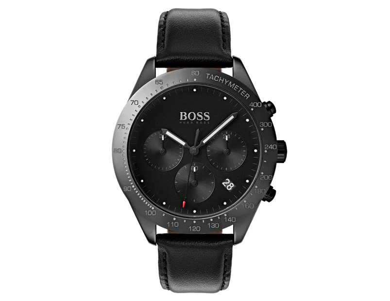 Hugo Boss Men's 42mm Talent Leather Watch - Black