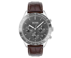 Hugo Boss Men's 42mm Talent Leather Watch - Brown/Grey