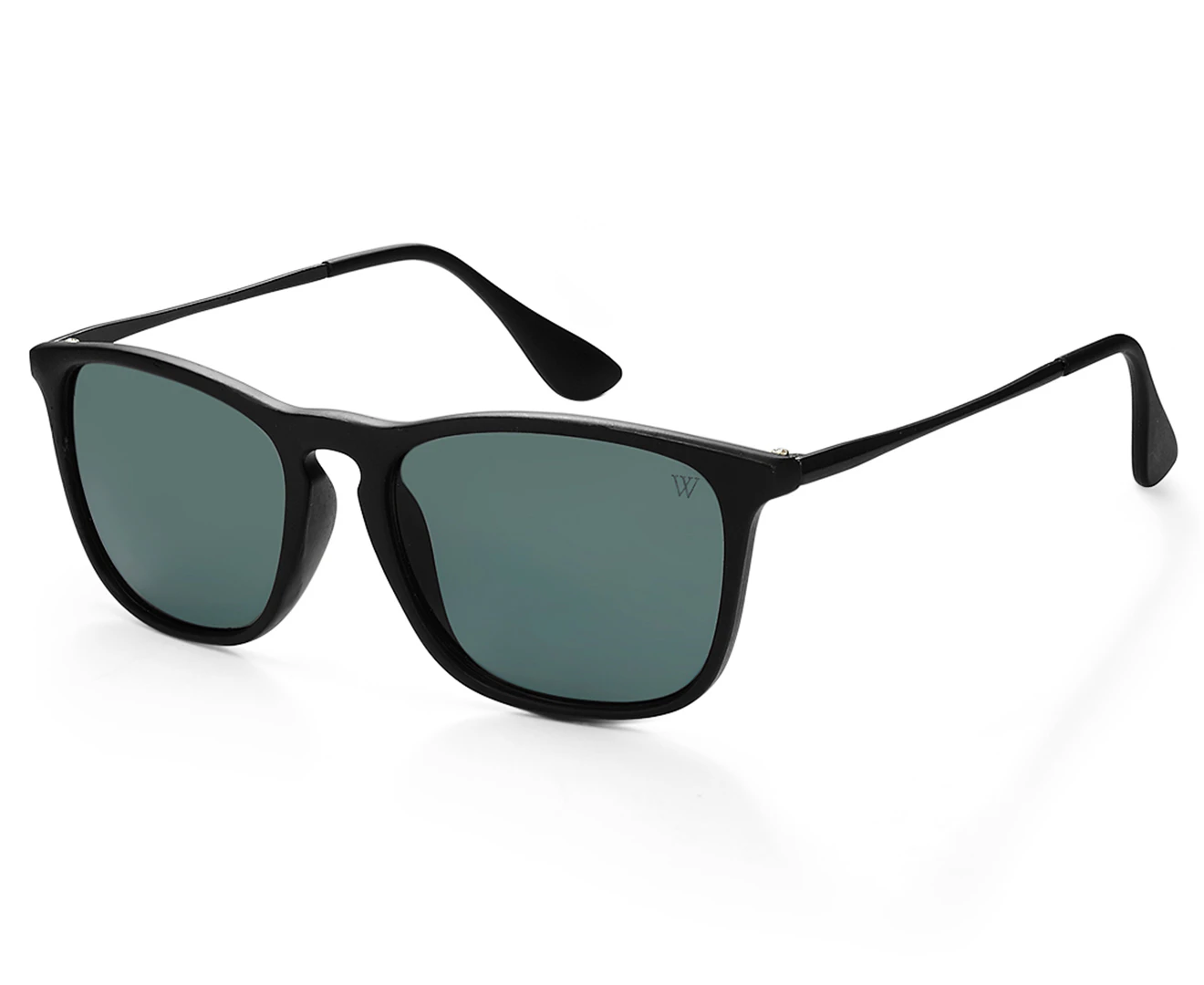 Winstonne Lincoln Wayfarer Sunglasses - Black/Green