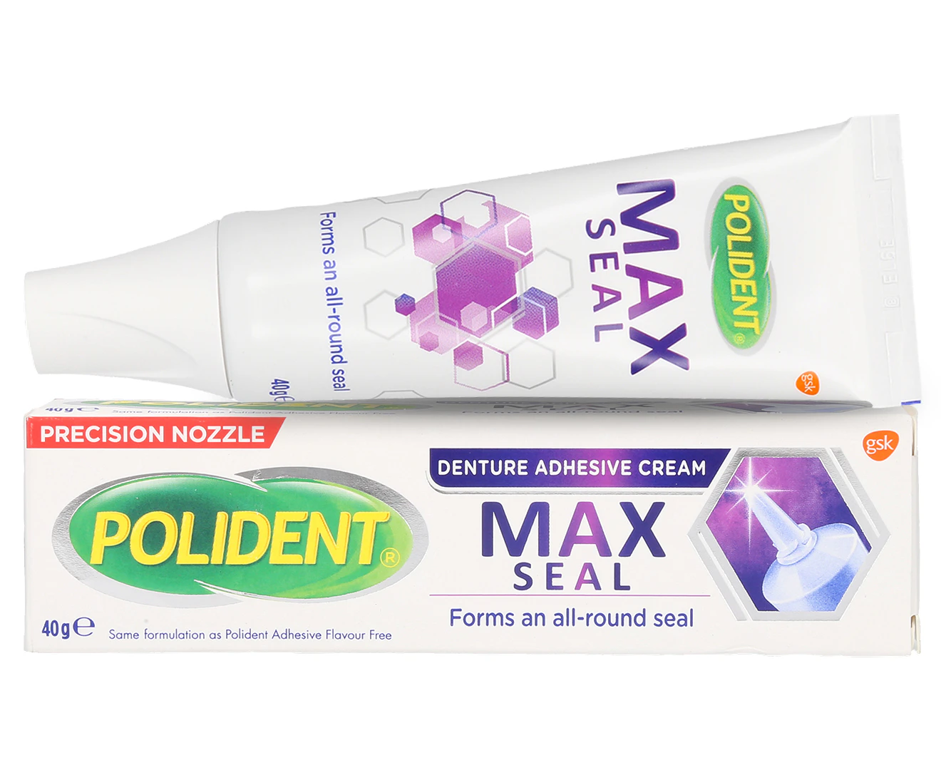 Polident Hold + Seal Denture Adhesive Cream 40 g